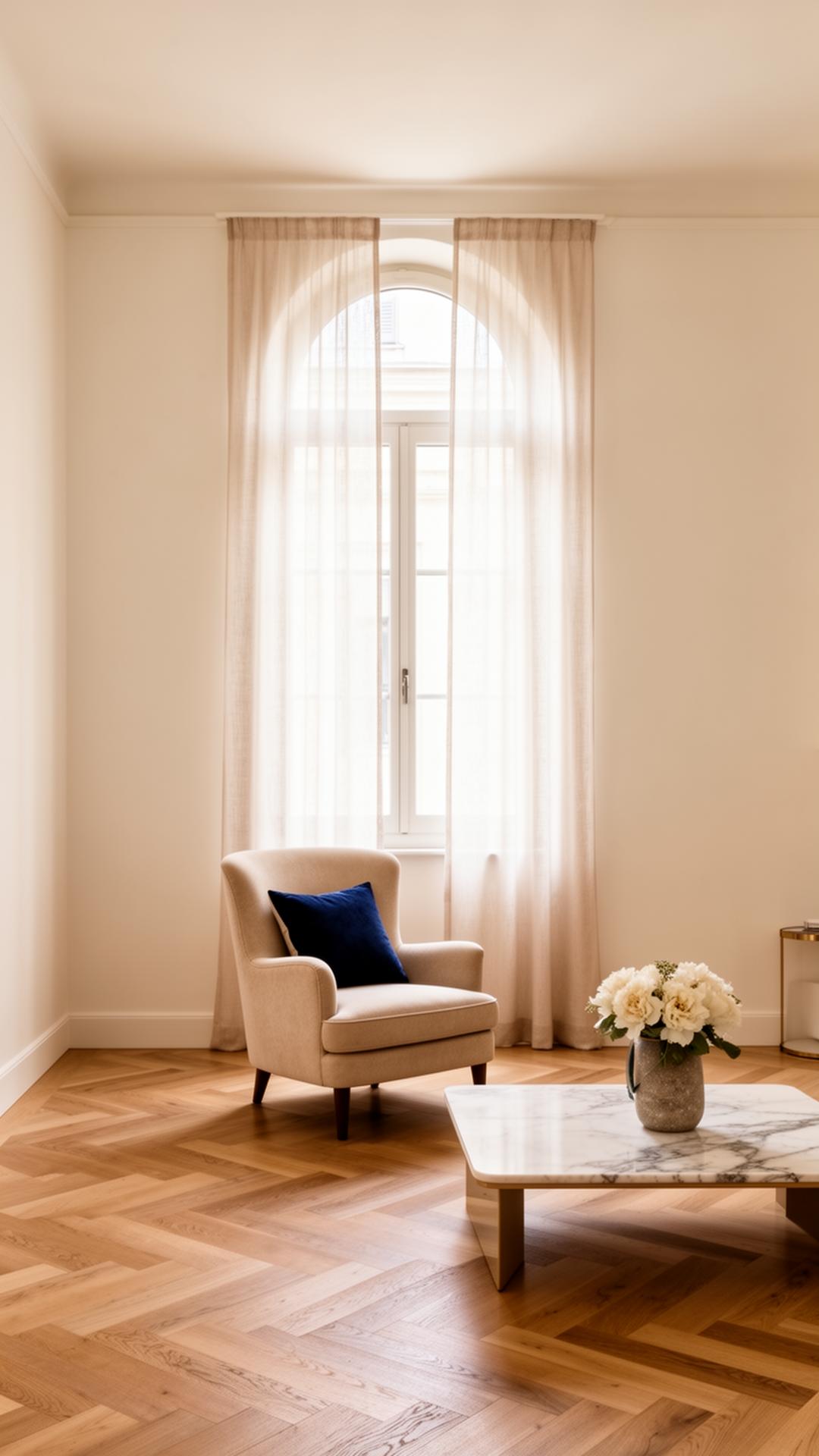 Interno residenziale ristrutturato con luce naturale